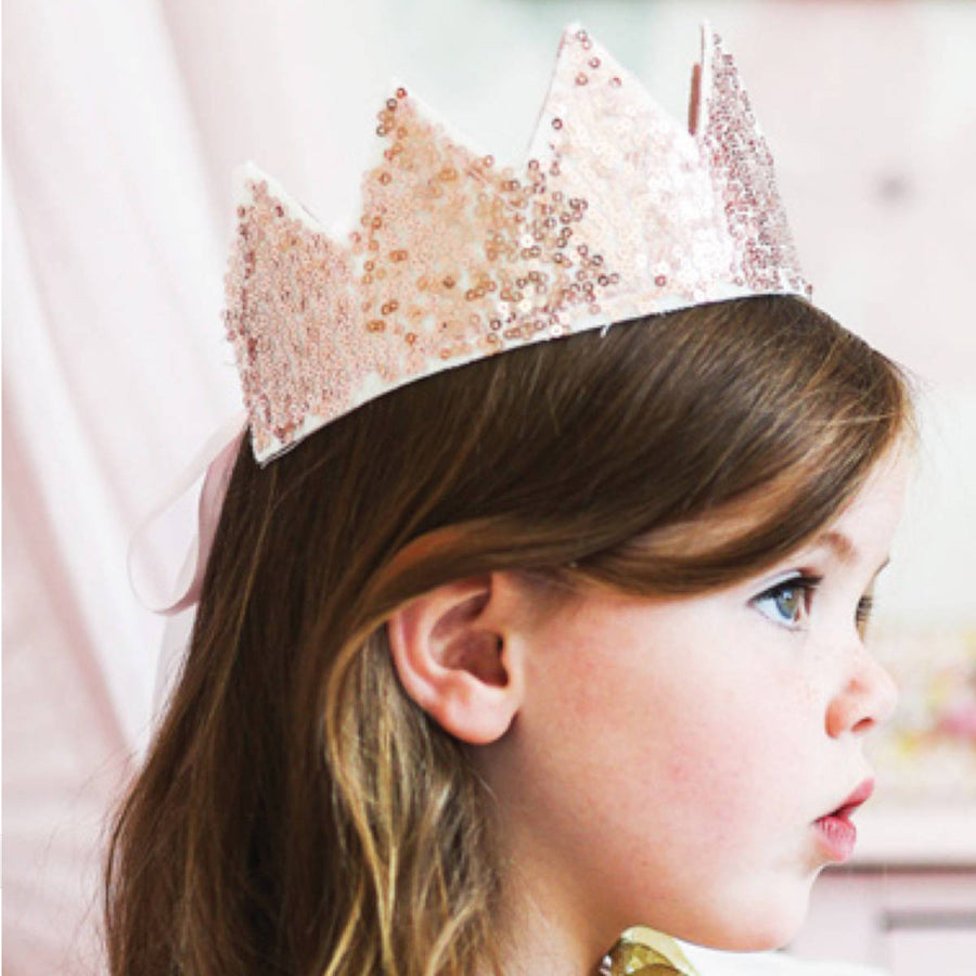 Sequin Sparkle Crown - Rose Gold