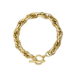 Gold Fob Link Bracelet