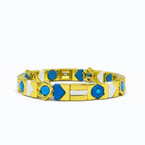 Blue Flower Candy Tile Bracelet