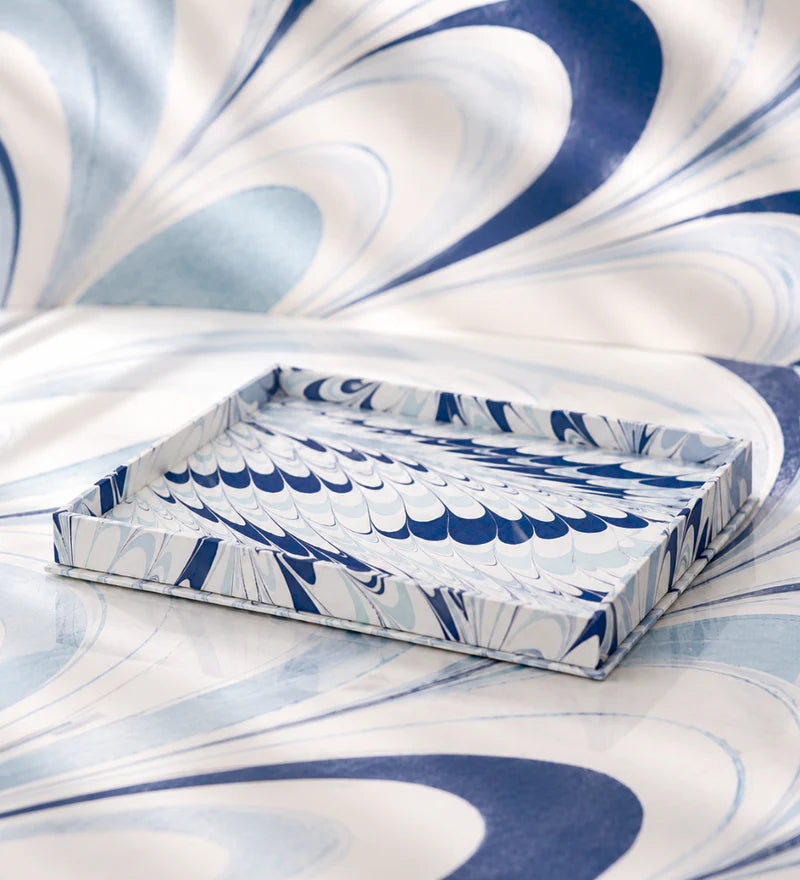 Blue Marbled Trays