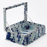 Blue Marbled Glass Top Box