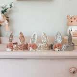 Sequin Bunny Crown - Silver