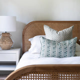 Chowk Celadon Linen Cushion - 35cm