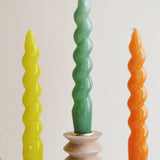 Spiral Taper Candle - Tangerine