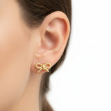 Gold Emma Bow Stud