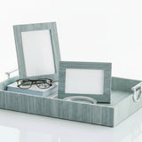 Grasscloth Capri Faux 5x7 Photo Frame