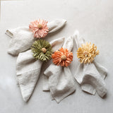 Flora Raffia Napkin Rings