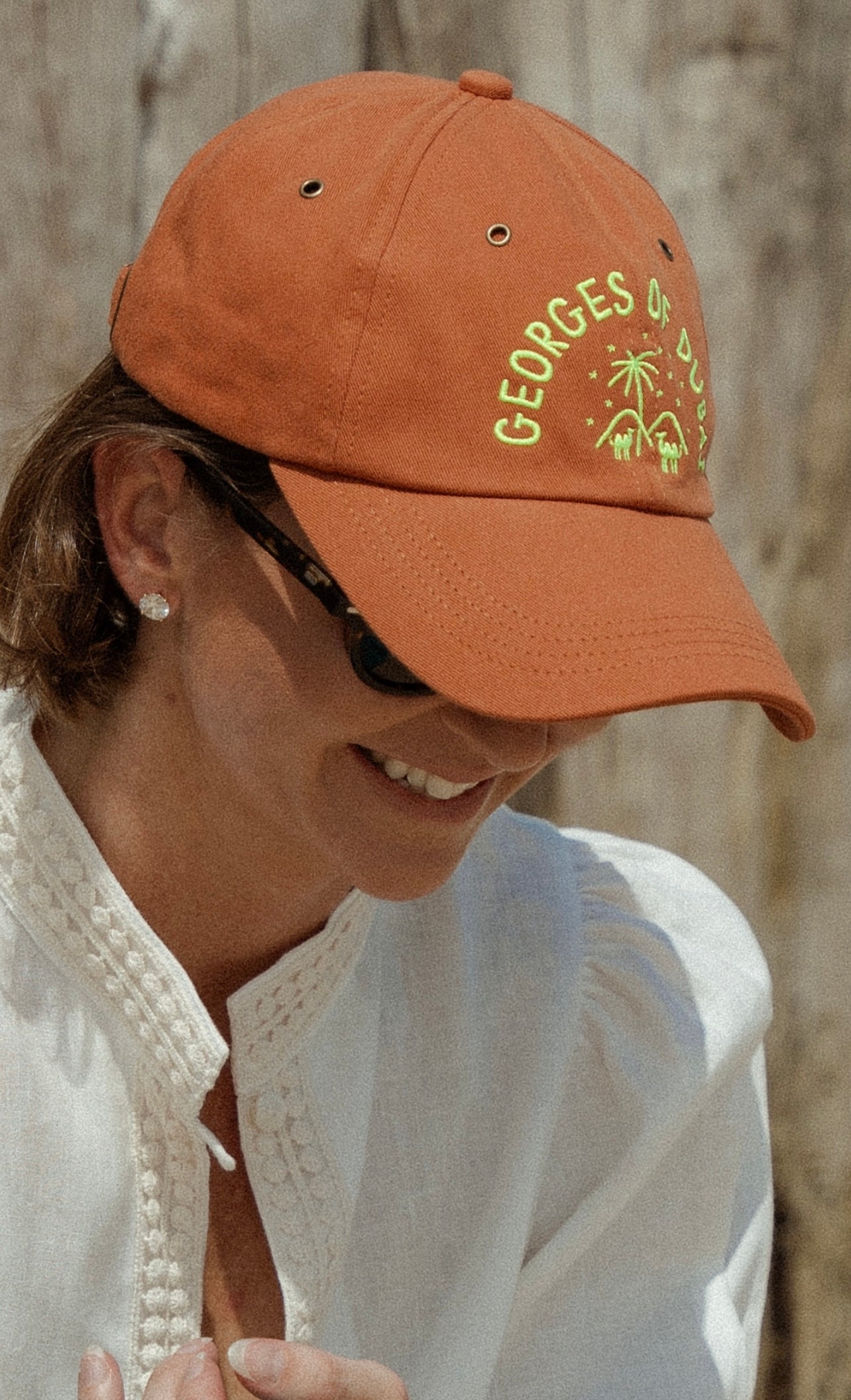 GEORGES OF DUBAI CAP - RUSSET & NEON