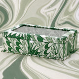 Green Marbled Glass Top Box