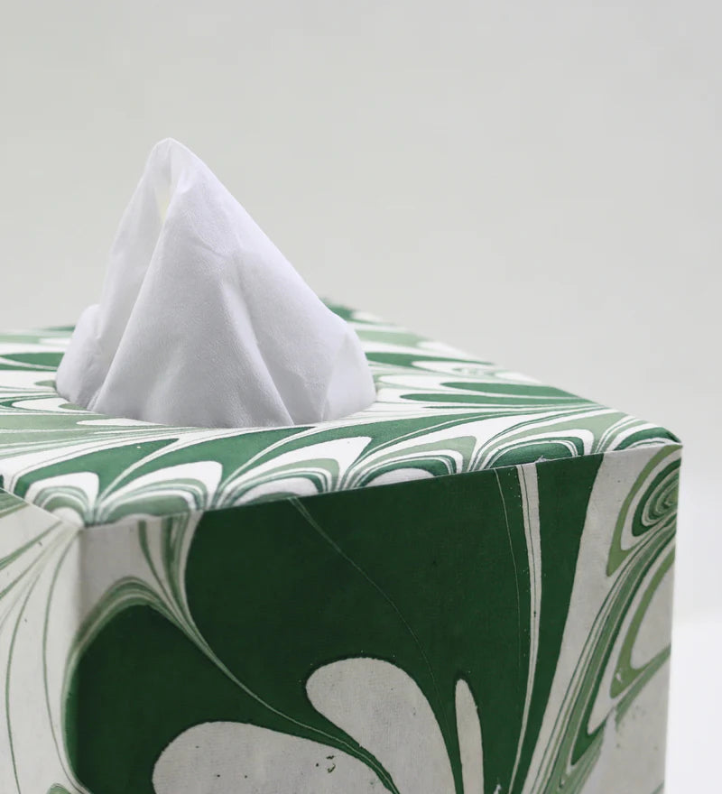 Green Marbled Tissue box