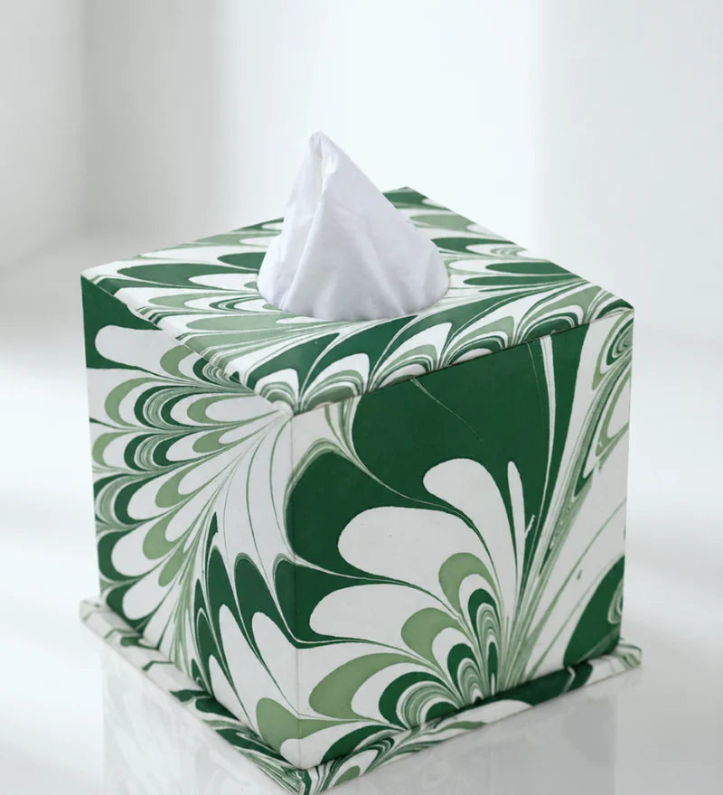 Green Marbled Tissue box