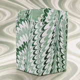 Green Marbled Paper Waste Basket
