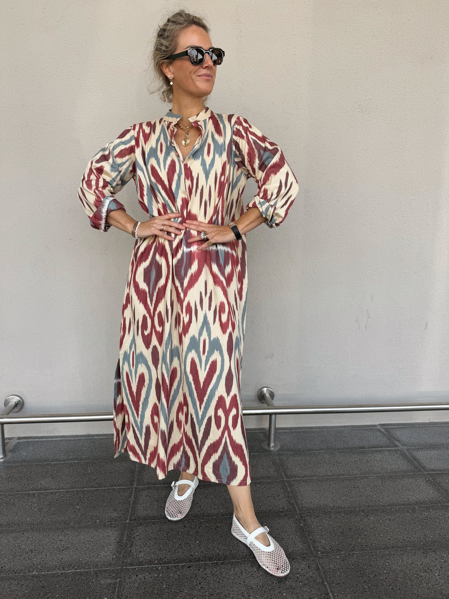 IKAT KAFTAN DRESS