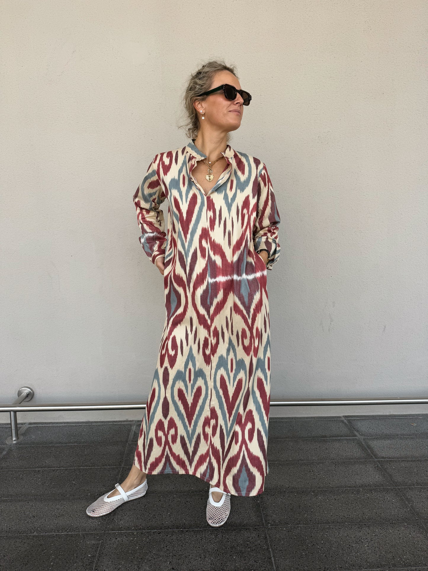 IKAT KAFTAN DRESS