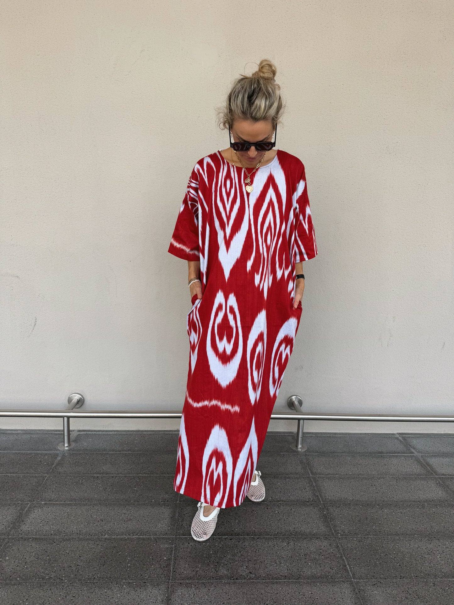 IKAT KAFTAN DRESS