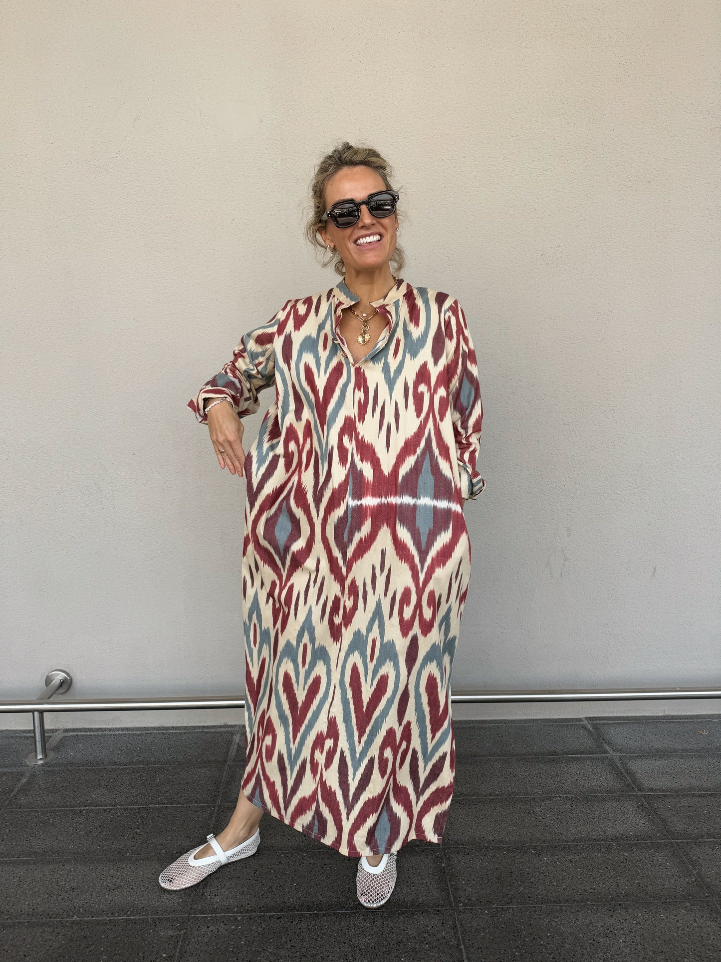 IKAT KAFTAN DRESS