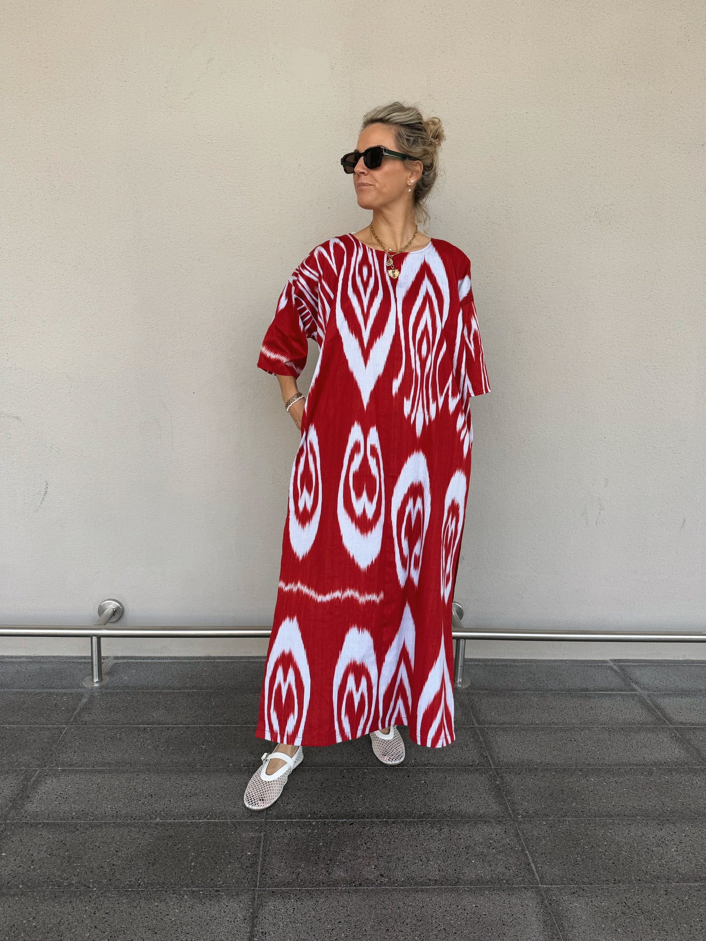 IKAT KAFTAN DRESS