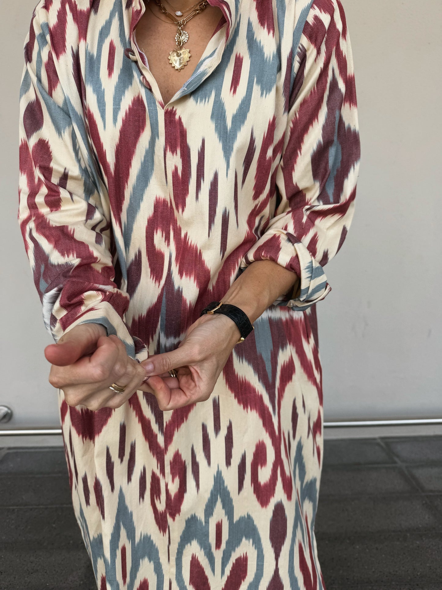 IKAT KAFTAN DRESS