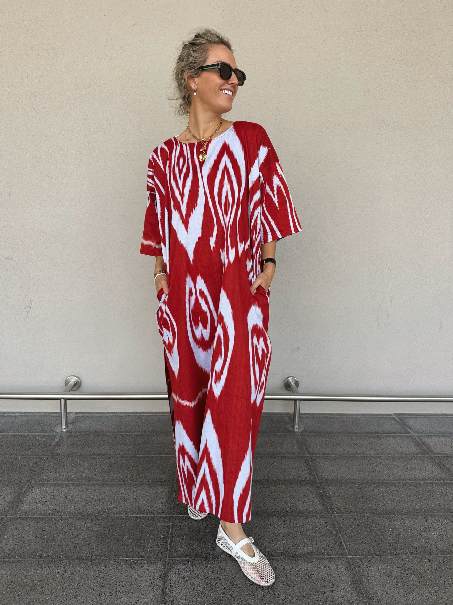 IKAT KAFTAN DRESS