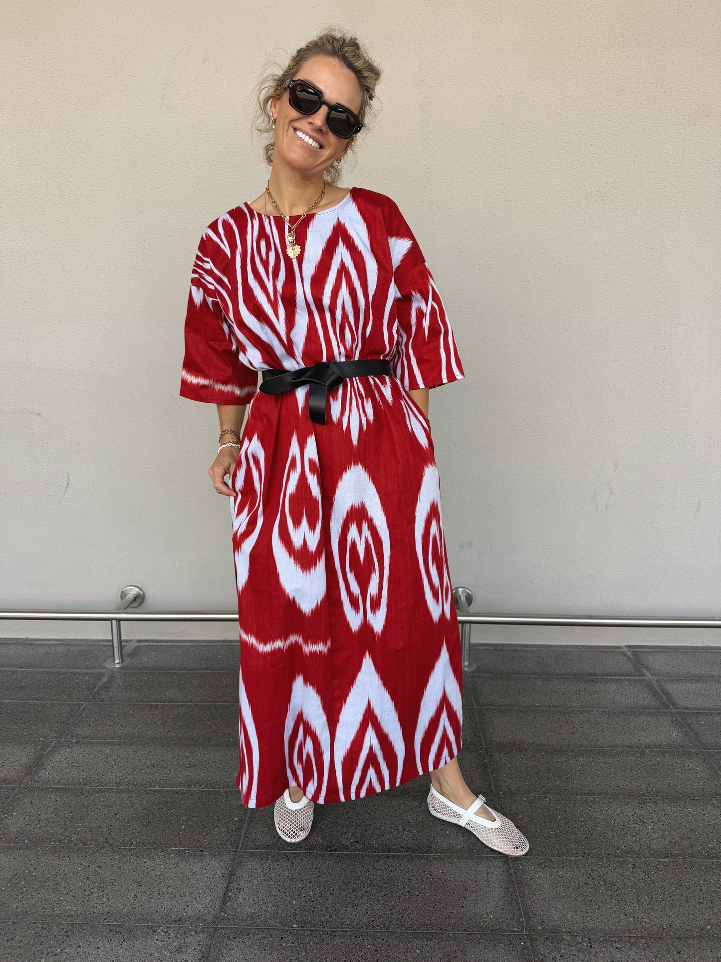 IKAT KAFTAN DRESS