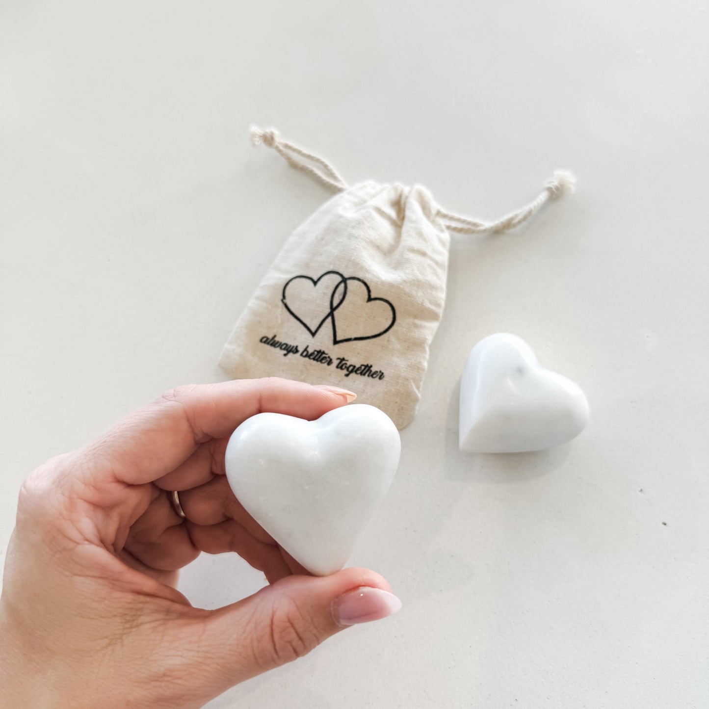 YOU & ME MARBLE HEARTS SET