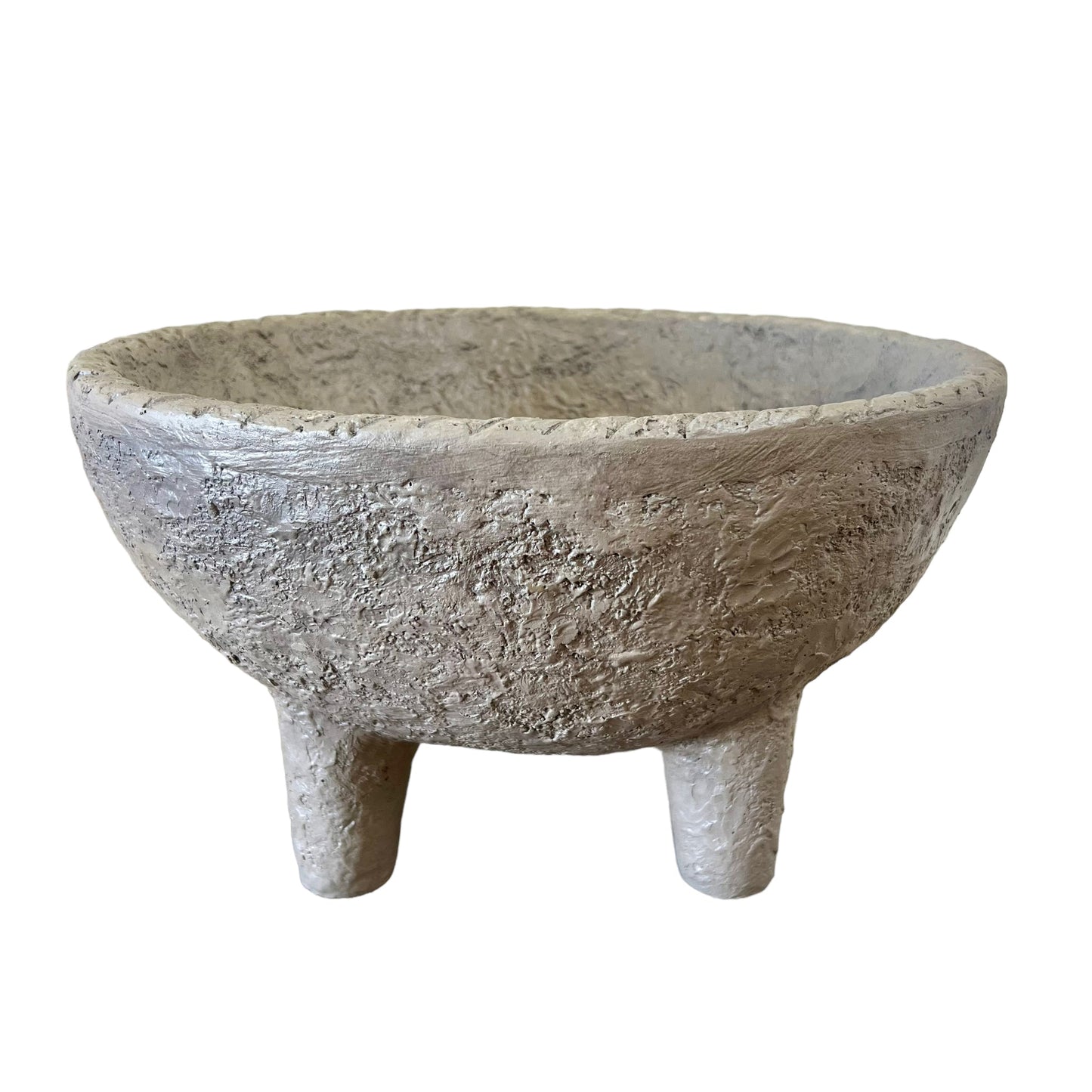 TIANA COMPOSITE FOOTED BOWL - TAUPE