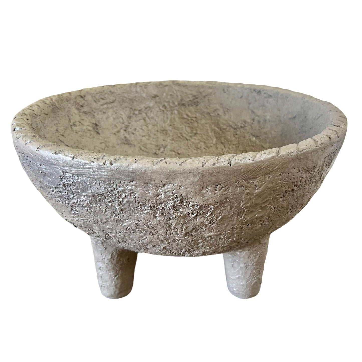 TIANA COMPOSITE FOOTED BOWL - TAUPE