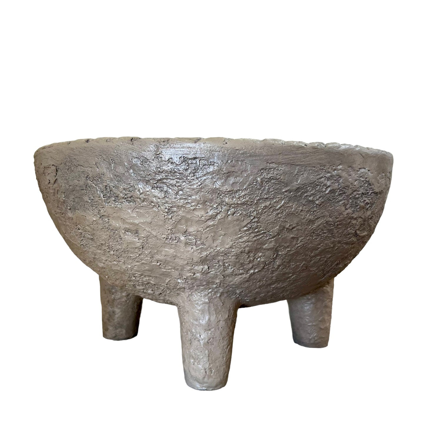 TIANA COMPOSITE FOOTED BOWL - TAUPE