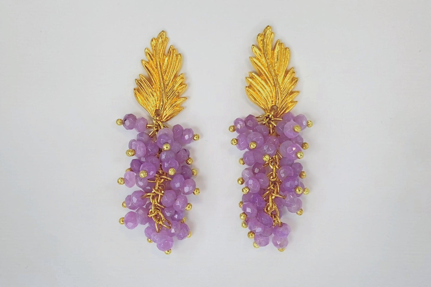 LONG GRAPE EARRINGS