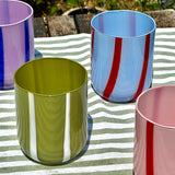 Atina Glassware - Lilac/Navy