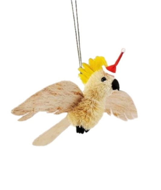 CHRISTMAS ORNAMENT - COCKATOO WITH WINGS