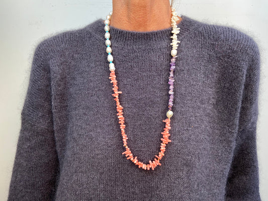 LONG CORAL NECKLACE