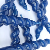 Spiral Taper Candle - Navy