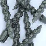 Spiral Taper Candle - Dark Grey