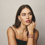 Gold Curved Bar Stretch Bracelet