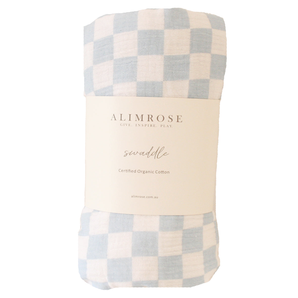 MUSLIN SWADDLE - BLUE CHECK