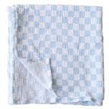 Muslin Swaddle - Blue Check