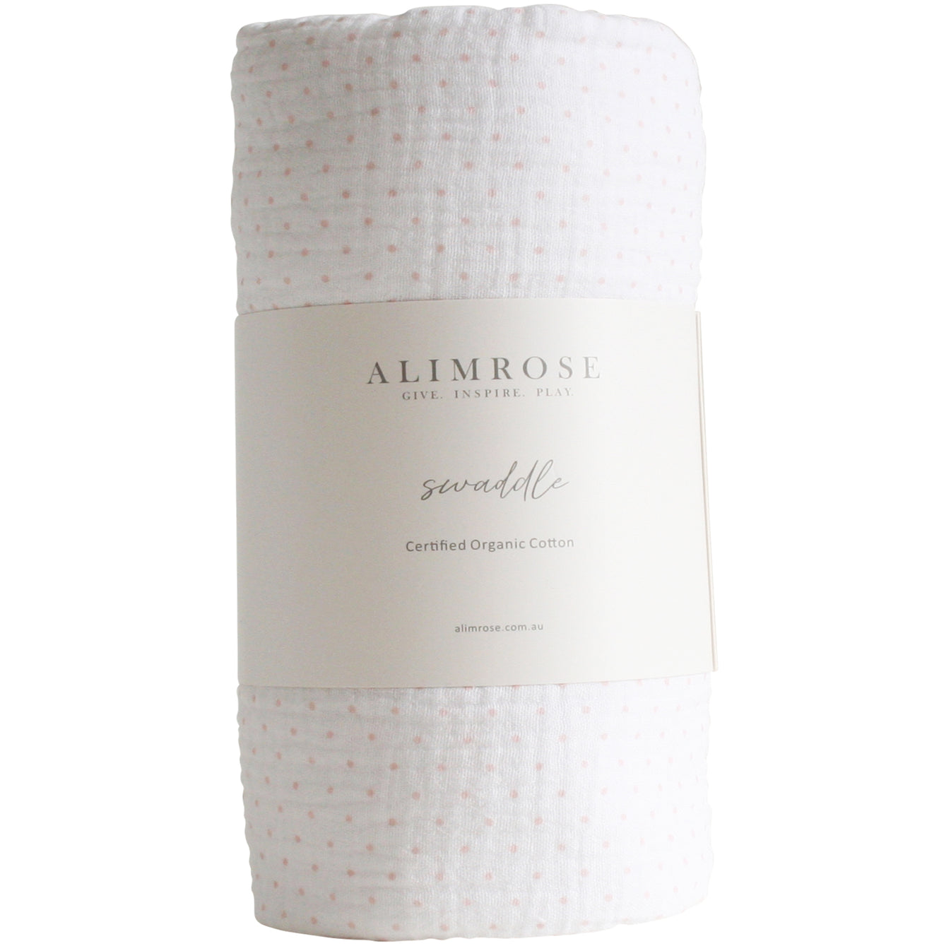 MUSLIN SWADDLE - PINK SPOT