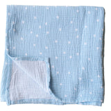 Muslin Swaddle Starry Night - Baby Blue
