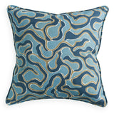 Murano Fresh Azure Linen Cushion - 50cm