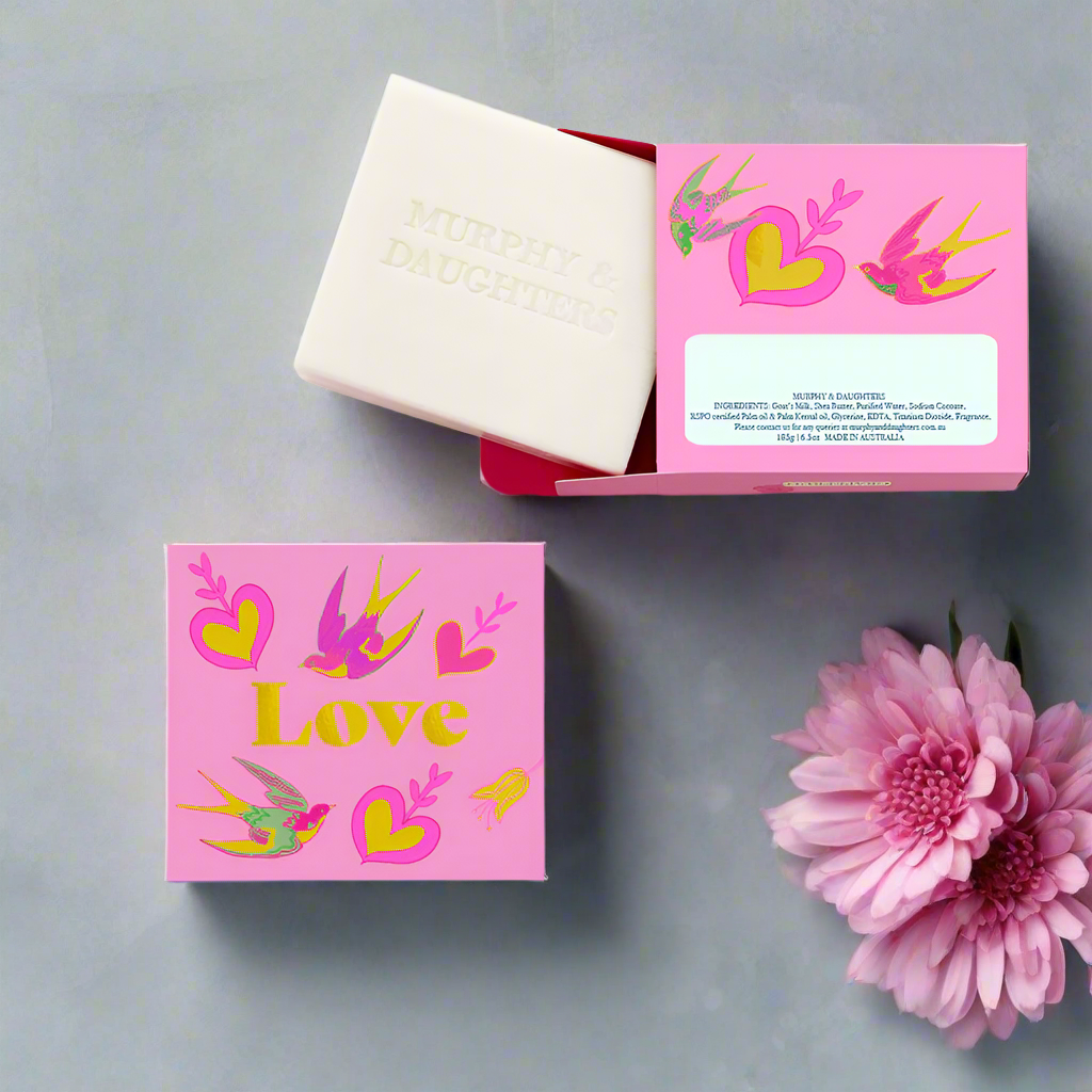 MESSAGE ON SOAP - LOVE (GERANIUM)