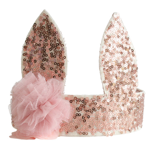 SEQUIN BUNNY CROWN - ROSE GOLD