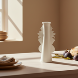 Funky Tall Candlesticks in White