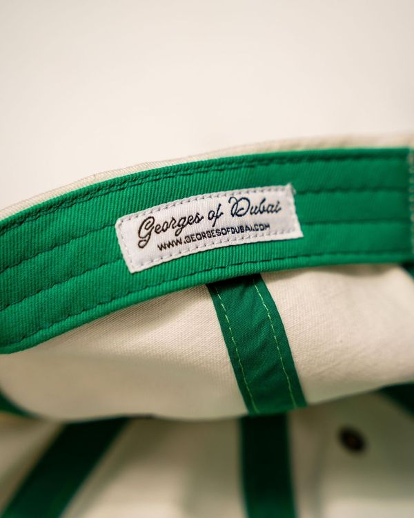 GEORGES OF DUBAI CAP - WHITE & GRASS GREEN