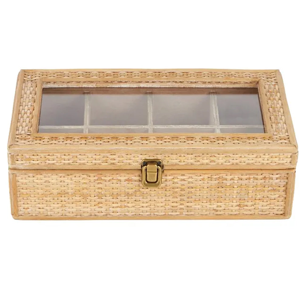 RAYNA RATTAN JEWELLERY BOX - MEDIUM