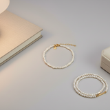 Pearl Heart Bracelet - Gold