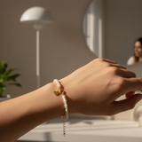 Pearl Heart Bracelet - Gold