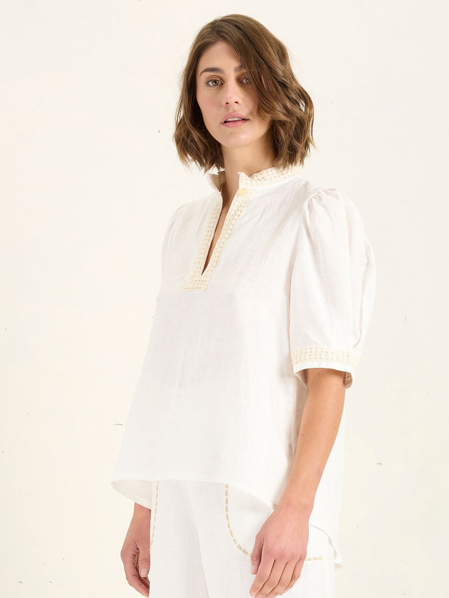 PEEK BLOUSE - IVORY