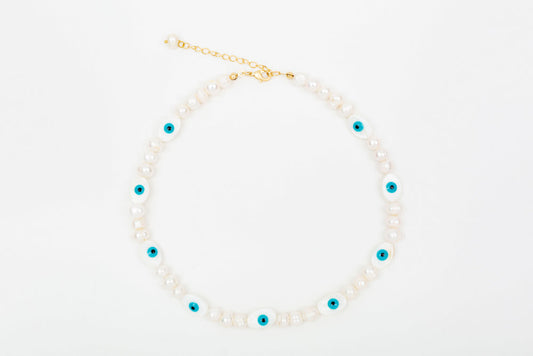 LUCKY EYE PEARLS NECKLACE