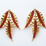 Triple Sauce Earring - Burgundy